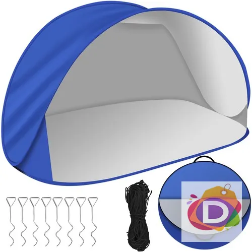 1687878237 Плажна палатка полуотворена POP UP, UV защита 220x120x100cm - Код D1931 - Image 1