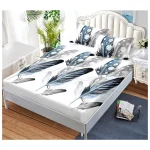 Долен чаршаф с ластик и две калъфки (за матрак от 160x200 до 180x200), 3 части - Модел S14975