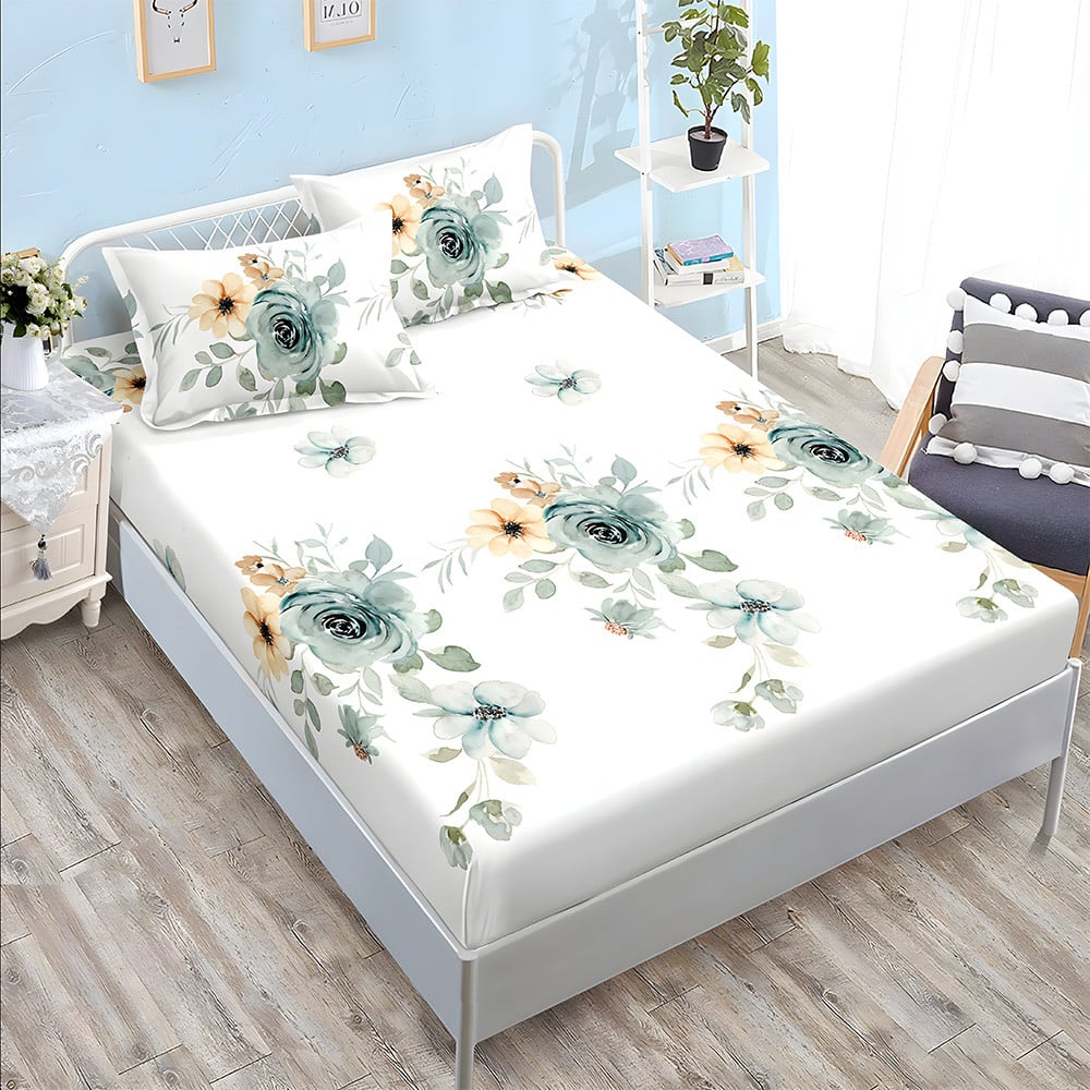 S16662-4444c9 Долен чаршаф с ластик и две калъфки (за матрак 160x200), 3 части - Модел S16662 - Image 1