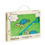 Комплект бебешка хавлиена кърпа с качулка и ръкавица за баня Playshoes Костенурка