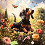 Диамантен гоблен Дакел, 30x30 см - Код D20241