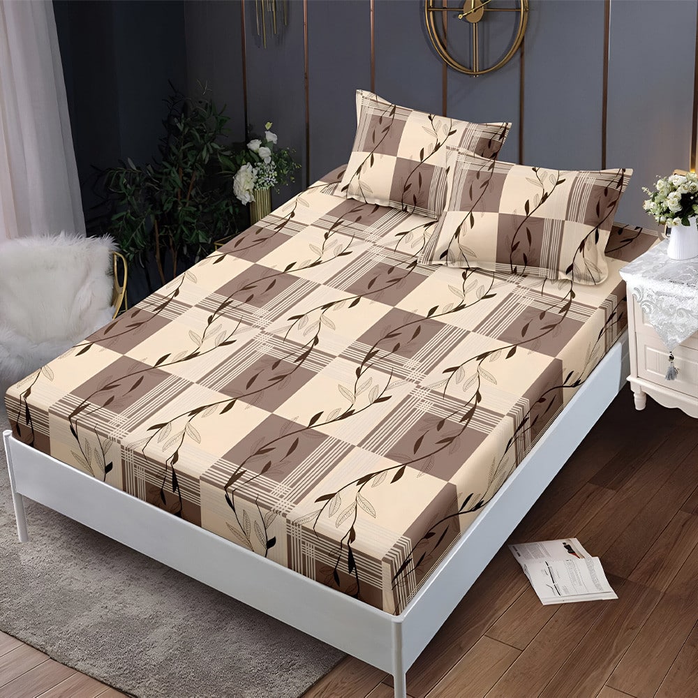 S18306-4444c9 Долен чаршаф с ластик и две калъфки (за матрак 160x200), 3 части - Модел S18306 - Image 1