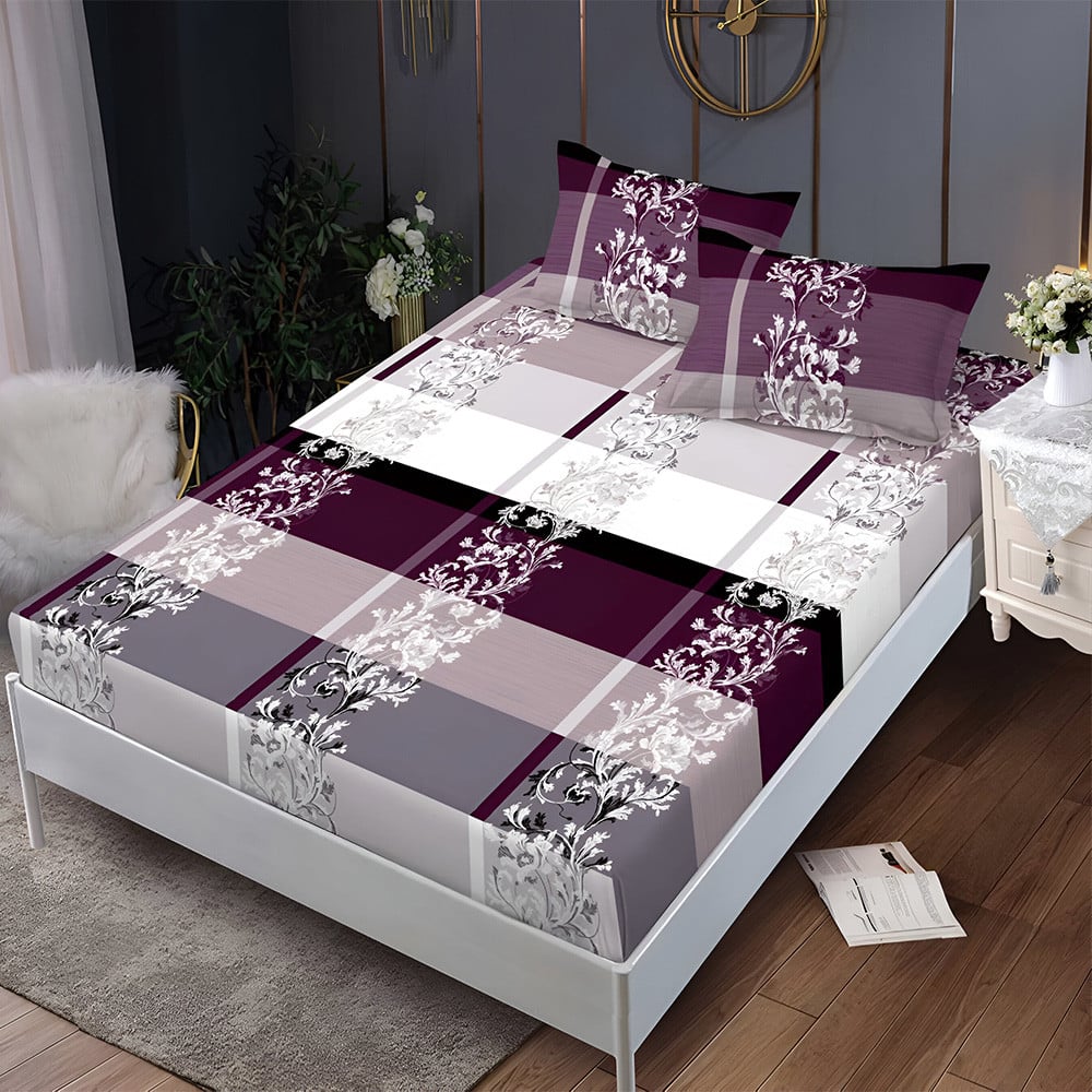 S18326-44444L Долен чаршаф с ластик и две калъфки (за матрак от 160x200 до 180x200), 3 части - Модел S18326 - Image 1