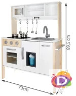 Детска кухня 73x30x89.5 см, Дървена, с мивка, осветление, светещи котлони, ледогенератор Danysgame - Код D989 - Image 3