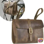 Винтидж велосипедна чанта Greenburry XL кожена 20 см - Image 5