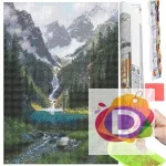 Диамантен гоблен Планински пейзаж - Код D2589 - Image 2