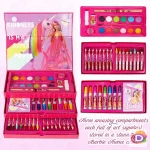 Детски рисувателен комплект в триетажно куфарче Barbie - Код DW4792 - Image 3