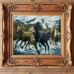 Картина за рисуване по номера "Конски вихър" 40х50см с подрамка - Код B0032 - Image 2