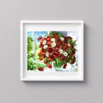 Картина за рисуване по номера "Макове" 30х40см с подрамка - Код B0027 - Image 2