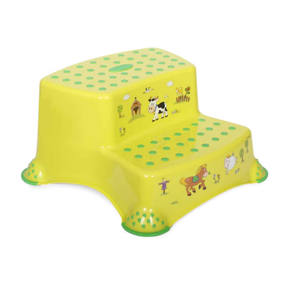 L11535-10130550274-3800151983026 Двойно стъпало за баня LORELLI HIPPO/FARM, Зелен/Жълт - Код L11535 - Image 1