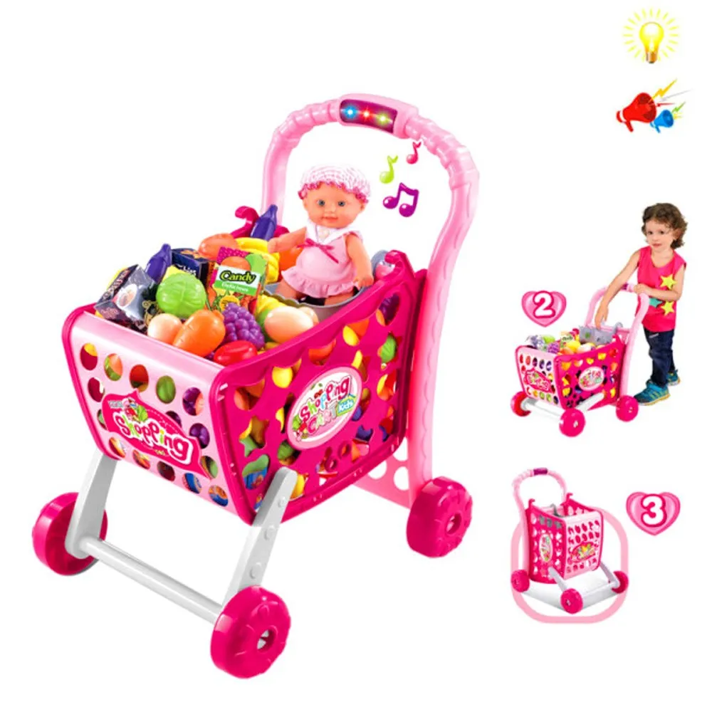 W4295-101037906-6961010379064 Музикална количка за пазаруване с продукти - Код W4295 - Image 1