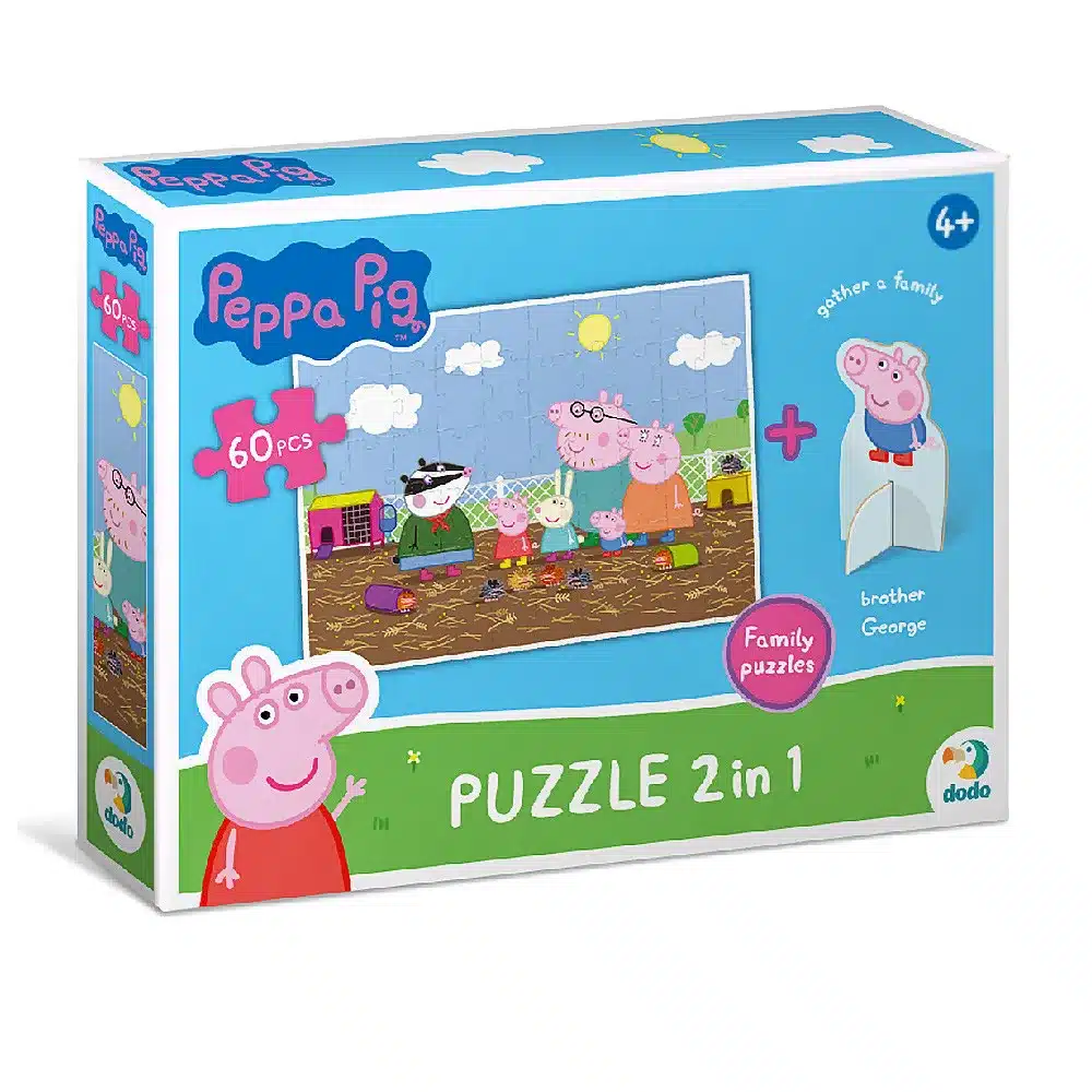 W5340-745765-4823115905765 Детски пъзел Peppa Pig 2в1 (60 части) - Код W5340 - Image 1