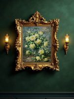 Картина за рисуване по номера "Бели рози" 30х40см с подрамка - Код B0024 - Image 2
