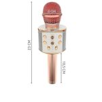 Безжичен микрофон за караоке, Bluetooth, розов - Код D799 - Image 2