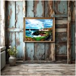 Картина за рисуване по номера "Морски фар" 30х40см с подрамка - Код D2939 - Image 2