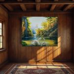 Картина за рисуване по номера "Лебеди" 40х50см с подрамка - Код B0028 - Image 2