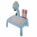 Детска масичка за рисуване с проектор, Музикална, Синя, Жираф - Код D2256 - Image 3