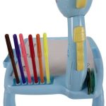 Детска масичка за рисуване с проектор, Музикална, Синя, Жираф - Код D2256 - Image 4