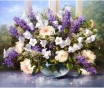 Картина за рисуване по номера "Пролетни цветя" 40x50 см, с подрамка - Код D2120 - Image 2