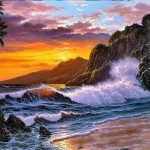 Картина за рисуване по номера „Вълни“ 40×50 см с подрамка – Код D20436