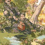 Картина за рисуване по номера „Ловец„ 40×50 см с подрамка – Код D20453