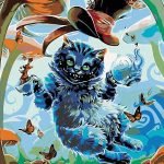 Картина за рисуване по номера „Чешърския котарак“ 40×50 см с подрамка – Код D20469