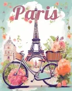 Картина за рисуване по номера „Париж - Vintage Travel Poster“ 40×50 см с подрамка – Код D20535