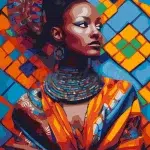 Картина за рисуване по номера „Африканска красота“ 40×50 см с подрамка – Код D20536