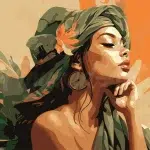 Картина за рисуване по номера „Жена с тюрбан“ 40×50 см с подрамка – Код D20537