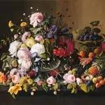 Картина за рисуване по номера „Цветя и плодове“ 40×50 см с подрамка – Код D20539